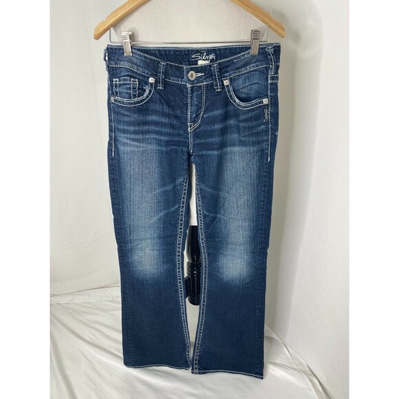 Silver Jean's Aiko Women’s Jean's Blue Denim Boot Cut 5 Pocket Size 29 x 31 - Picture 2 of 9